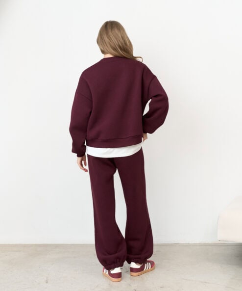 Сливовый теплый свитшот для будущих и кормящих мам Stylish Mommy — изображение 11