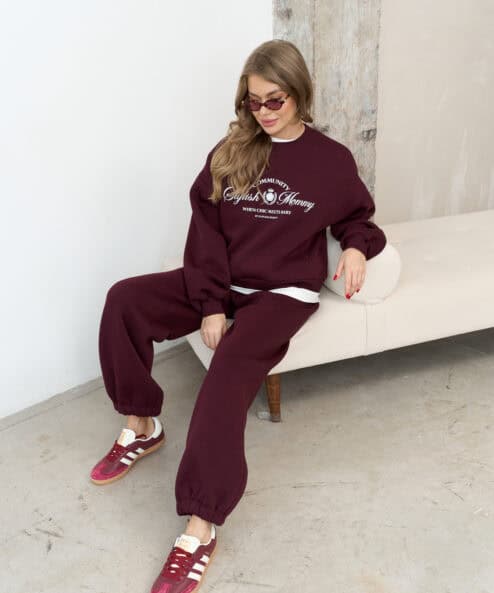 Сливовый теплый свитшот для будущих и кормящих мам Stylish Mommy — изображение 10