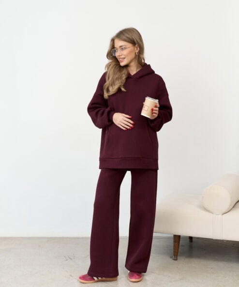 Сливовые теплые брюки для будущих мам Flex Warm — изображение 5