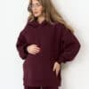 Теплое худи в цвете хаки для будущих и кормящих мам Juna Warm Зима 33