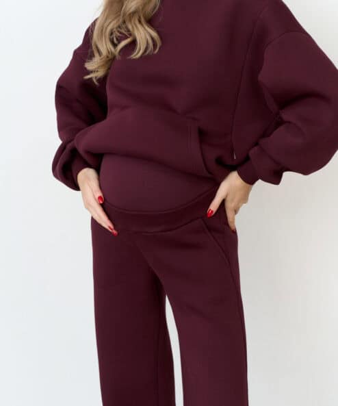 Сливовые теплые брюки для будущих мам Flex Warm — изображение 2