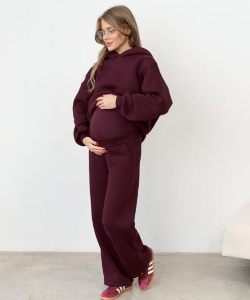Сливовые теплые брюки для будущих мам Flex Warm — изображение 6