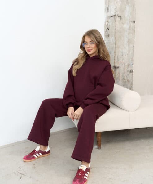 Сливовые теплые брюки для будущих мам Flex Warm — изображение 3