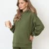Теплое худи в цвете хаки для будущих и кормящих мам Juna Warm