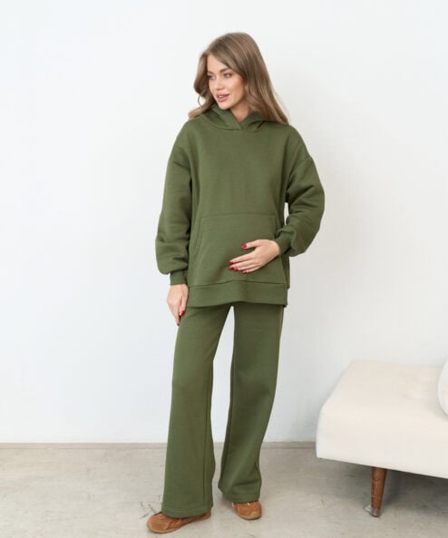 Теплые брюки в цвете хаки для будущих мам Flex Warm — изображение 5