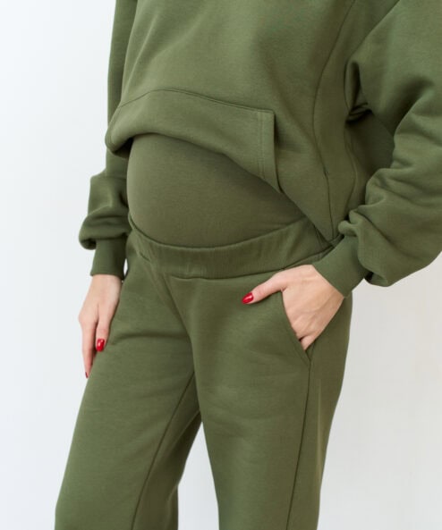 Теплые брюки в цвете хаки для будущих мам Flex Warm — изображение 2
