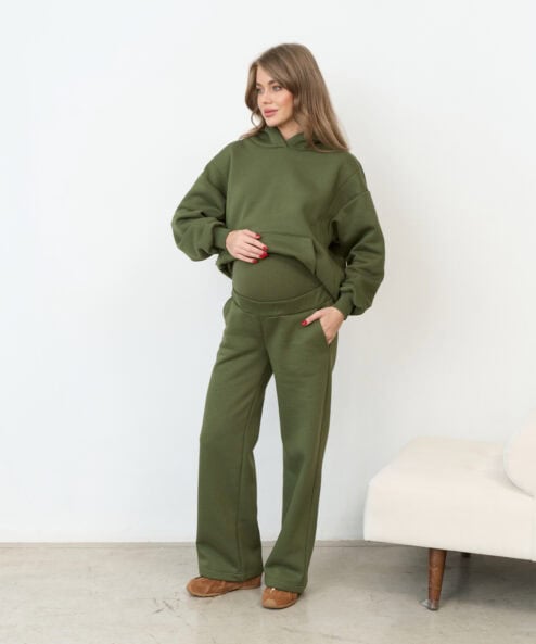 Теплые брюки в цвете хаки для будущих мам Flex Warm — изображение 4