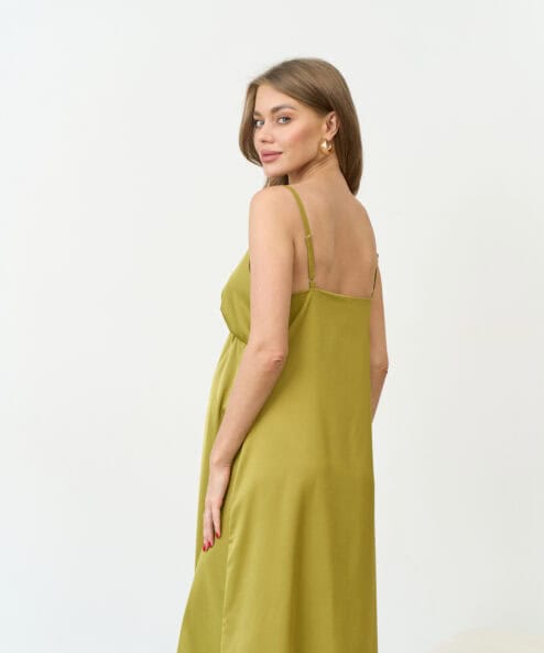 Оливковое платье для будущих и кормящих мам Karmen NEW — изображение 12