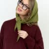 Красная вязаная косынка Wolly Зима 23