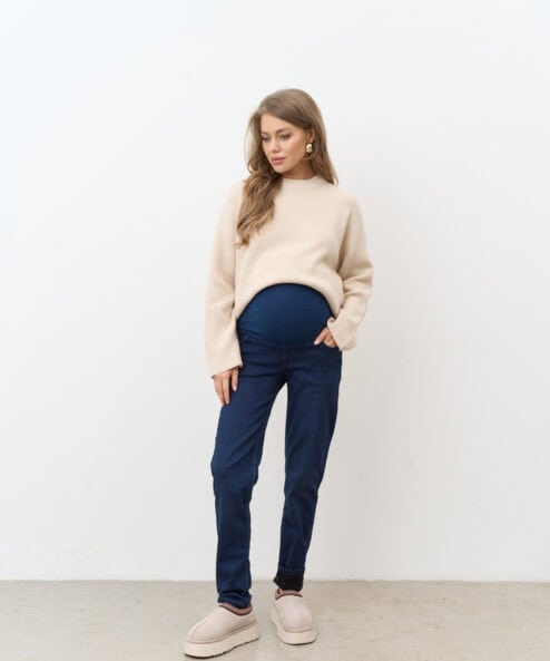 Синие теплые джинсы moms для будущих мам Desire Warm Синие теплые джинсы moms для будущих мам Desire Warm — изображение 3