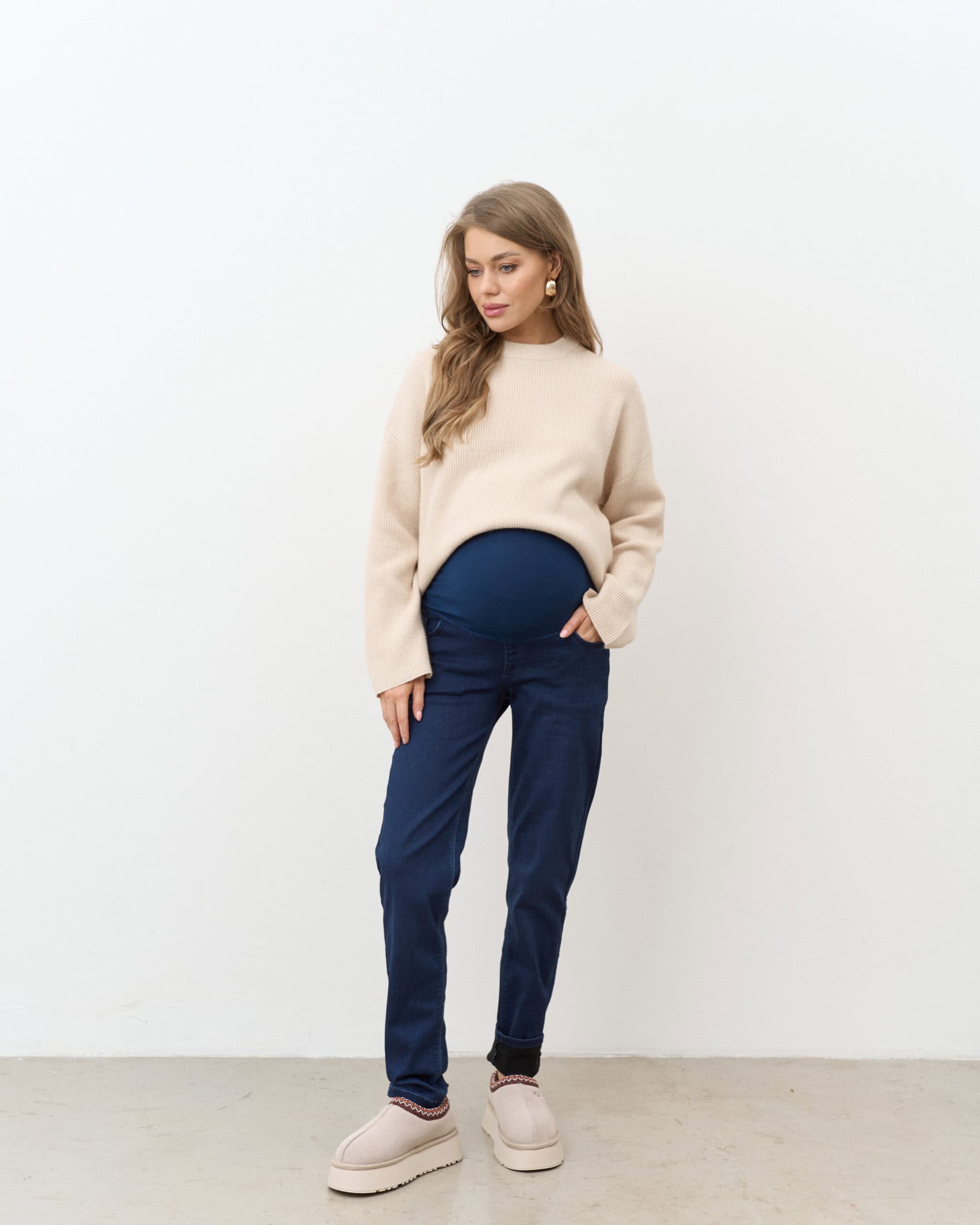 Синие теплые джинсы moms для будущих мам Desire Warm Синие теплые джинсы moms для будущих мам Desire Warm — изображение 3