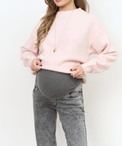 Серые телые джинсы moms для будущих мам Desire Warm — изображение 2