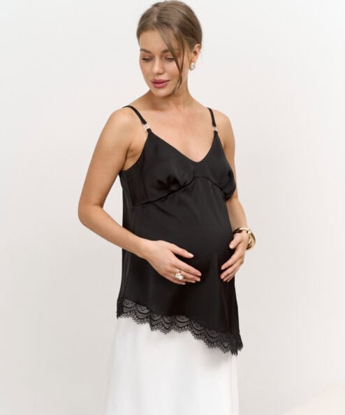Черный топ Lulu с кружевом и секретами для ГВ Черный топ Lulu с кружевом и секретами для ГВ — изображение 10