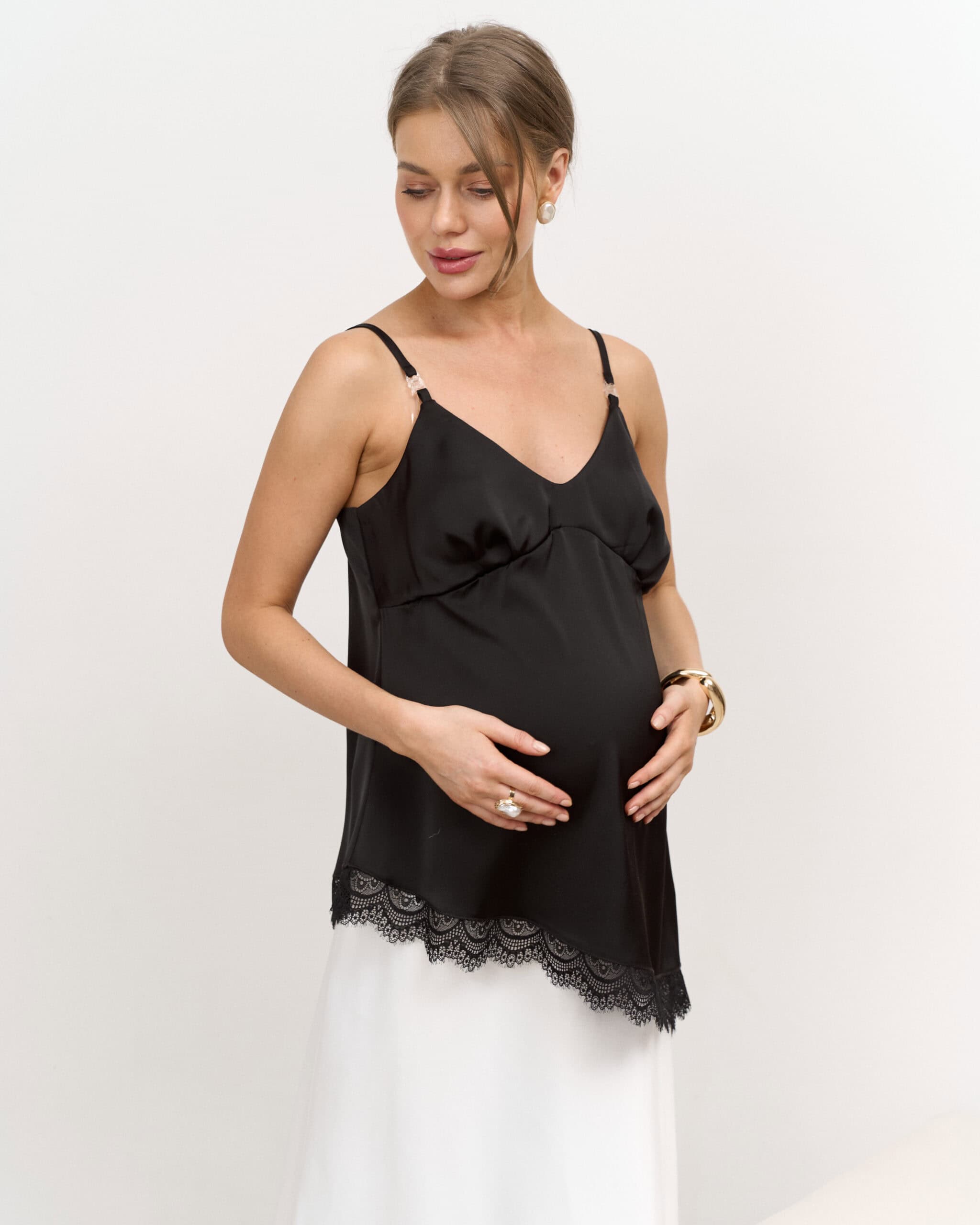 Черный топ Lulu с кружевом и секретами для ГВ Черный топ Lulu с кружевом и секретами для ГВ — изображение 10