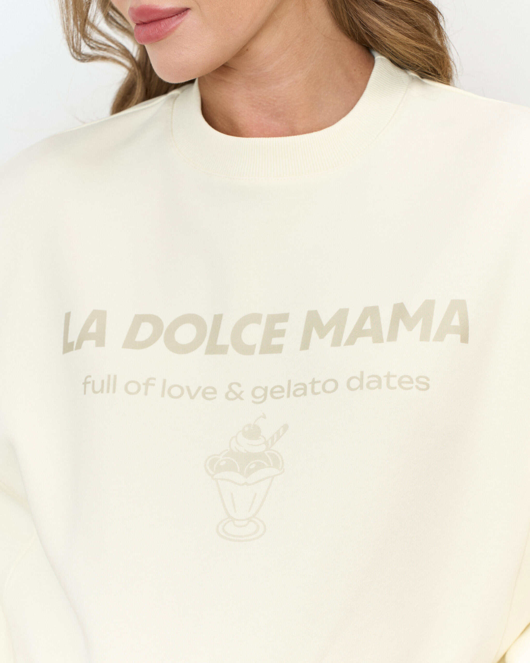 Сливочный свитшот для будущих и кормящих мам La dolce mama Сливочный свитшот для будущих и кормящих мам La dolce mama — изображение 8