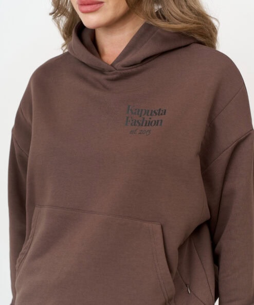 Шоколадное худи для беременных и кормящих мам Kapusta Fashion — изображение 9