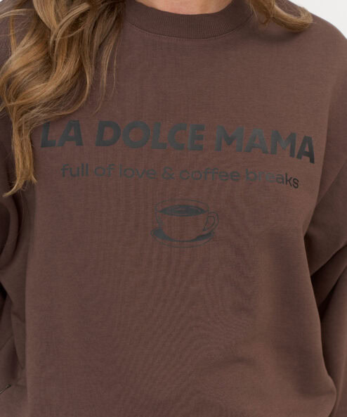 Шоколадный свитшот для будущих и кормящих мам La dolce mama Шоколадный свитшот для будущих и кормящих мам La dolce mama — изображение 6