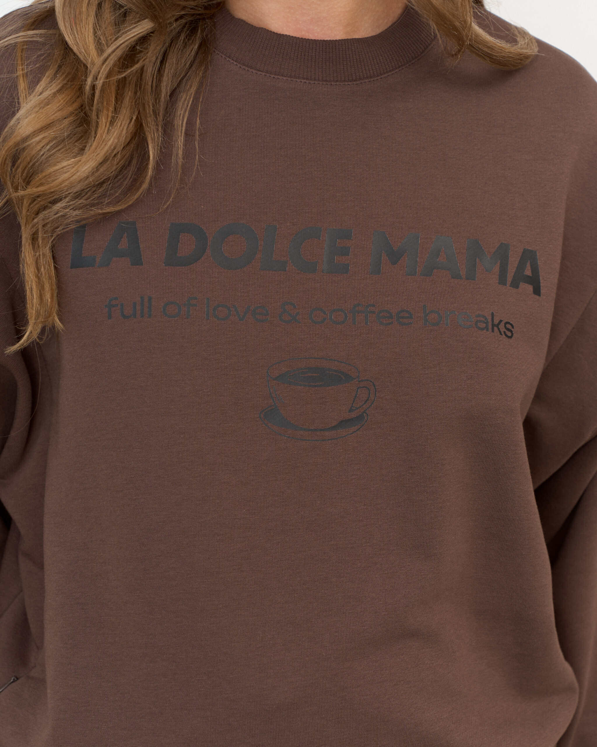 Шоколадный свитшот для будущих и кормящих мам La dolce mama Шоколадный свитшот для будущих и кормящих мам La dolce mama — изображение 6