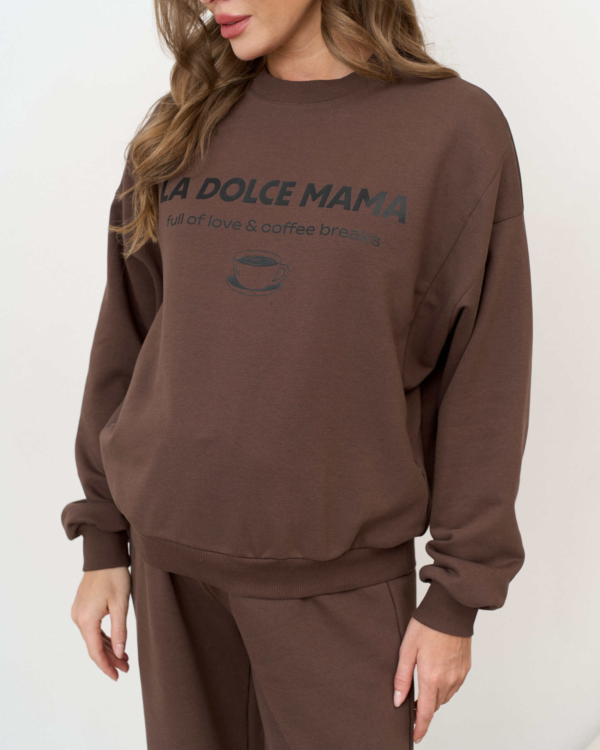 Шоколадный свитшот для будущих и кормящих мам La dolce mama Шоколадный свитшот для будущих и кормящих мам La dolce mama — изображение 11
