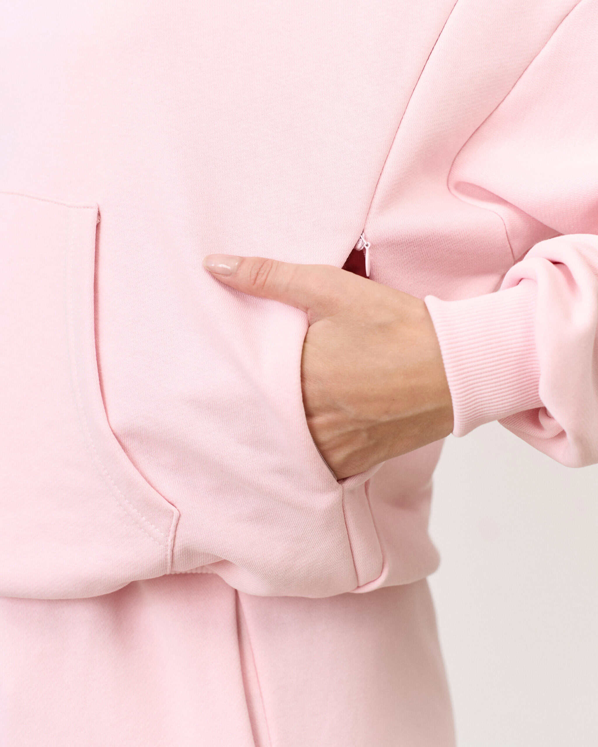 Светло-розовое худи для беременных и кормящих мам Kapusta Fashion Светло-розовое худи для беременных и кормящих мам Kapusta Fashion — изображение 2
