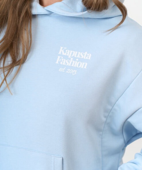 Светло-голубое худи для беременных и кормящих мам Kapusta Fashion — изображение 4