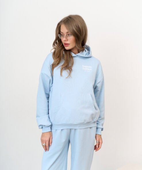 Светло-голубое худи для беременных и кормящих мам Kapusta Fashion — изображение 11