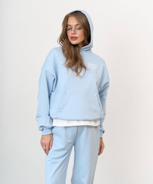 Светло-голубое худи для беременных и кормящих мам Kapusta Fashion — изображение 9