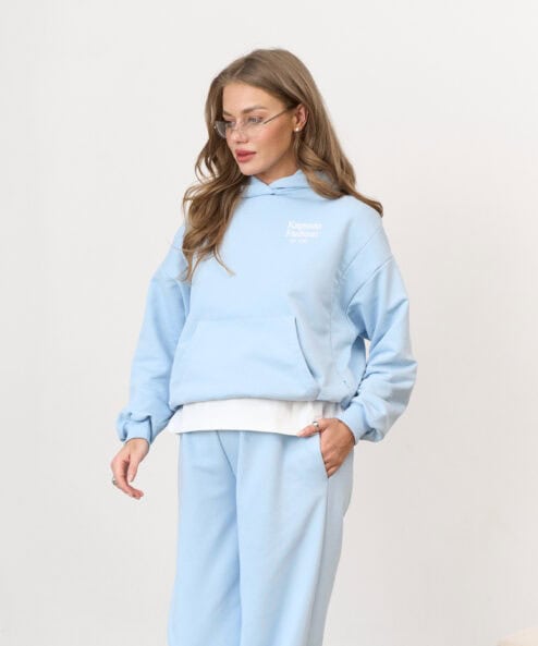 Светло-голубое худи для беременных и кормящих мам Kapusta Fashion — изображение 6