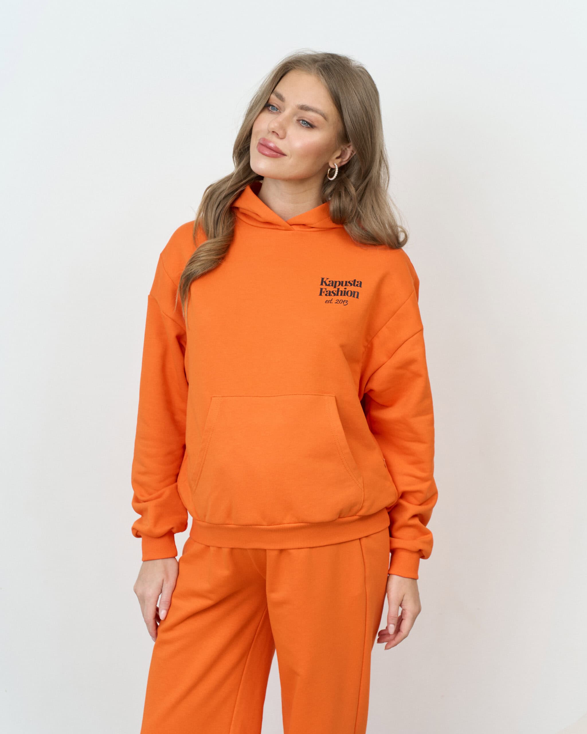 Оранжевое худи для беременных и кормящих мам Kapusta Fashion Оранжевое худи для беременных и кормящих мам Kapusta Fashion — изображение 3