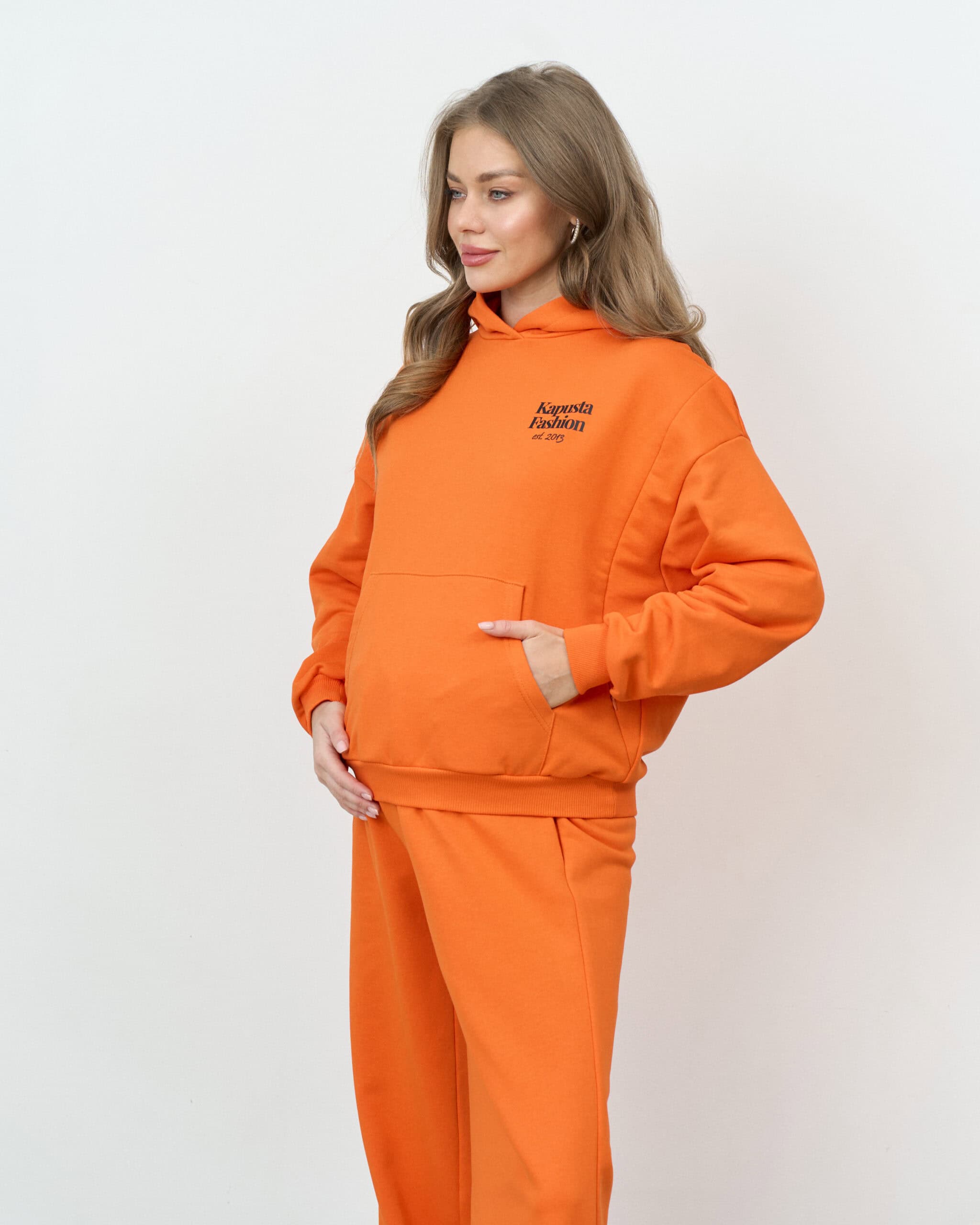 Оранжевое худи для беременных и кормящих мам Kapusta Fashion Оранжевое худи для беременных и кормящих мам Kapusta Fashion — изображение 7