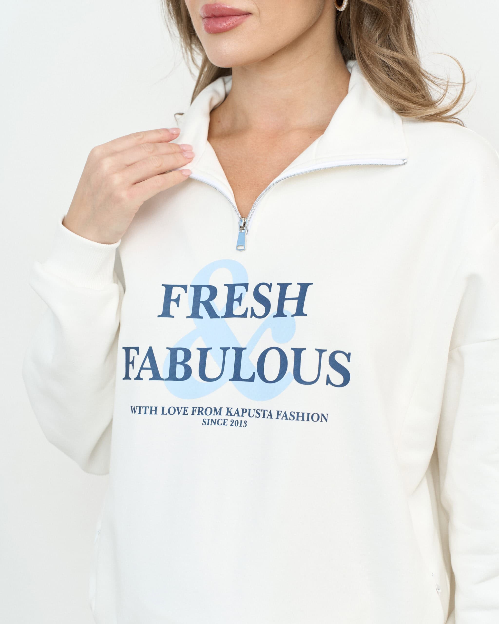 Молочный свитшот для будущих и кормящих мам Fresh & Fabulous Молочный свитшот для будущих и кормящих мам Fresh & Fabulous — изображение 4