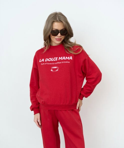 Красный свитшот для будущих и кормящих мам La dolce mama Красный свитшот для будущих и кормящих мам La dolce mama — изображение 8