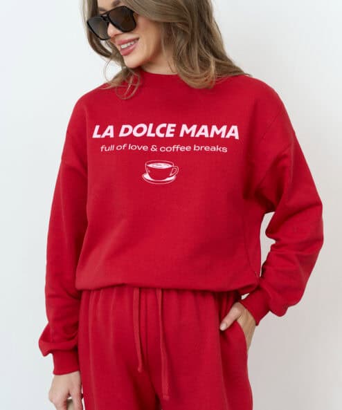 Красный свитшот для будущих и кормящих мам La dolce mama Красный свитшот для будущих и кормящих мам La dolce mama — изображение 11