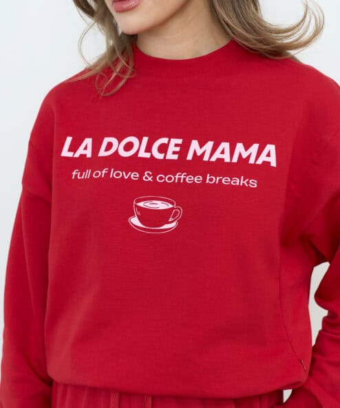Красный свитшот для будущих и кормящих мам La dolce mama Красный свитшот для будущих и кормящих мам La dolce mama — изображение 4