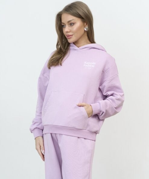 Лавандовое худи для беременных и кормящих мам Kapusta Fashion